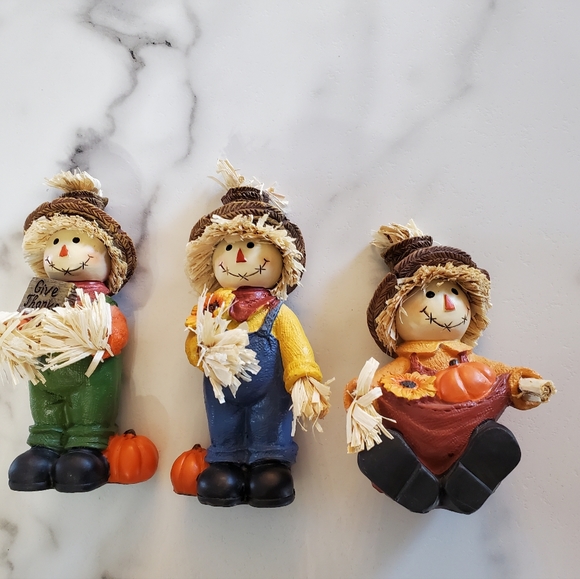 Fall Scarecrows Shelf Sitters 3 Piece Figurine Set - Picture 4 of 12